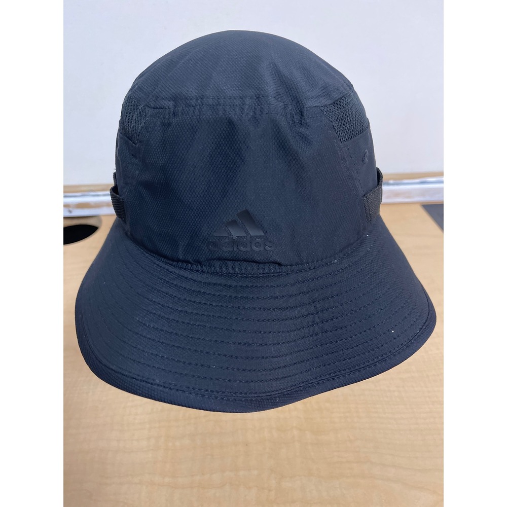 Adidas Boonie Bucket Hat Black Mesh Vented Outdoor Hiking Fishing Sun Hat